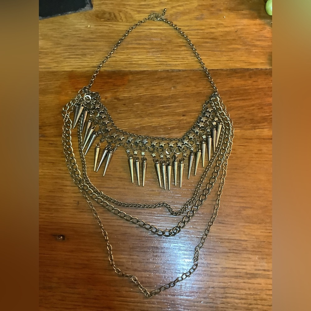 Gothic Spike Layered Necklace